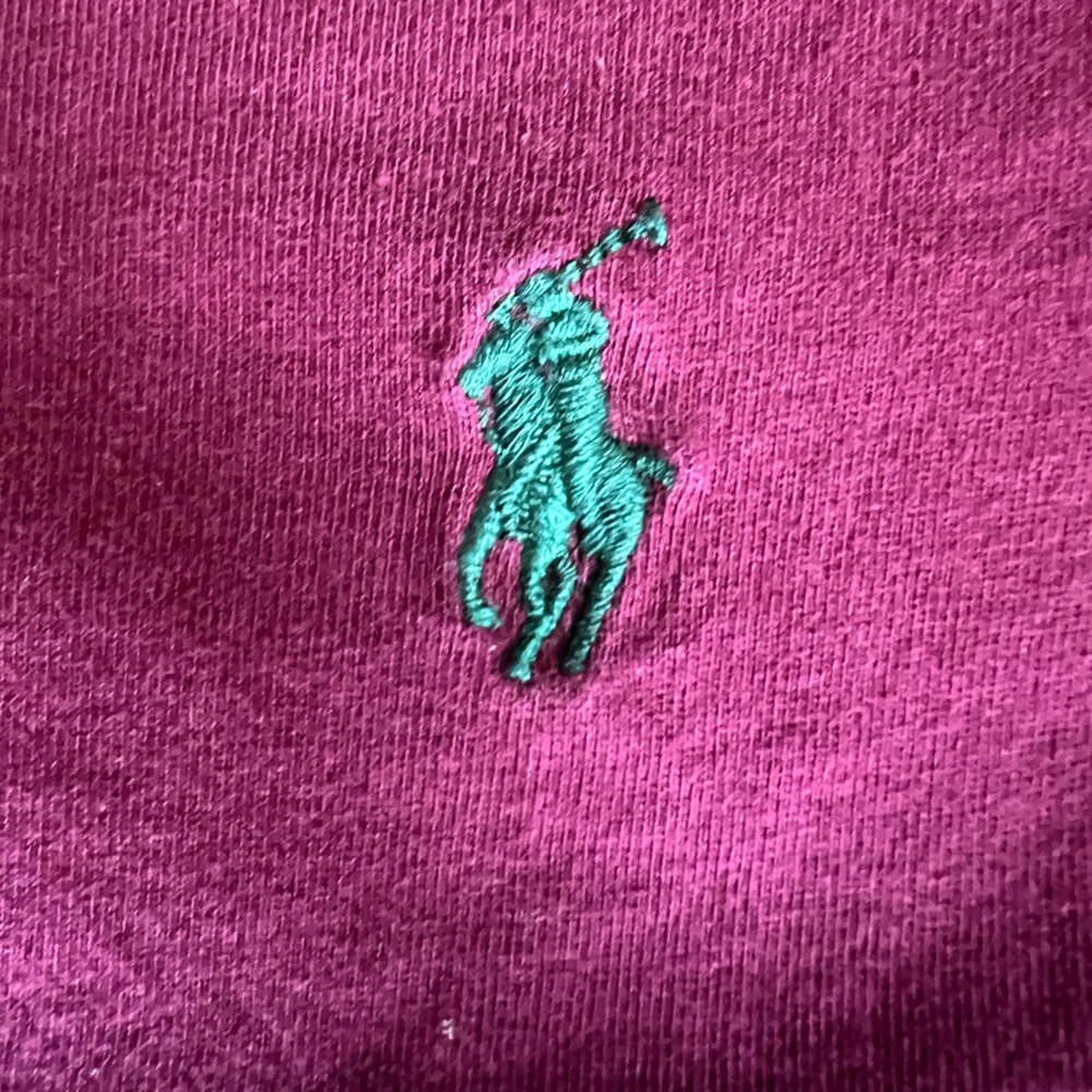 Polo Ralph Lauren basic v neck purple 100% Cotton tee shirt Sz XL - Picture 3 of 7